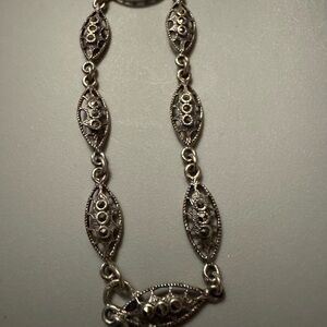 Elegant Silver Filigree Bracelet antique